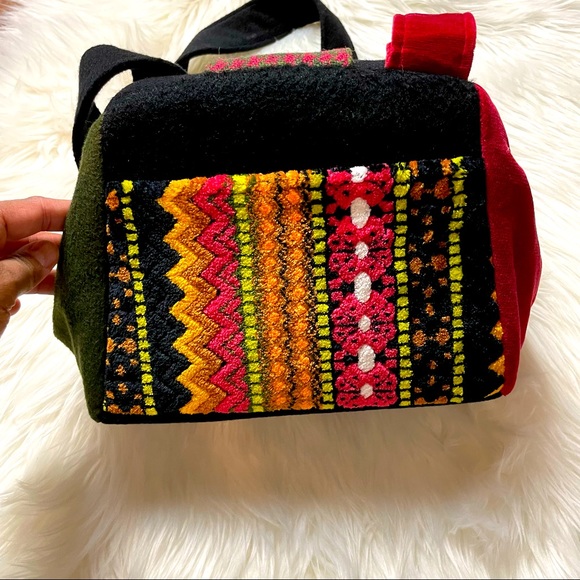 Range of Emotion Crossbody Red Cut Velvet and Vintage Trim Series Hobo Purse NWT - Picture 10 of 14